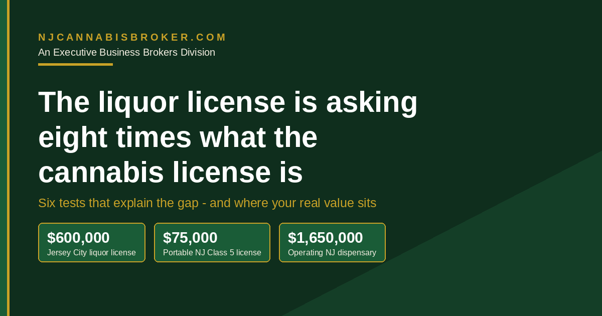 The Liquor License Is Asking Eight Times What the Cannabis License Is
